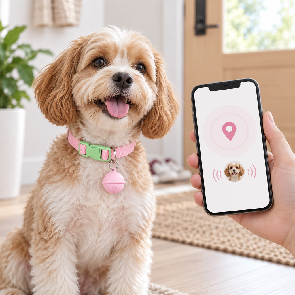 Collier pour animal avec module de localisation
