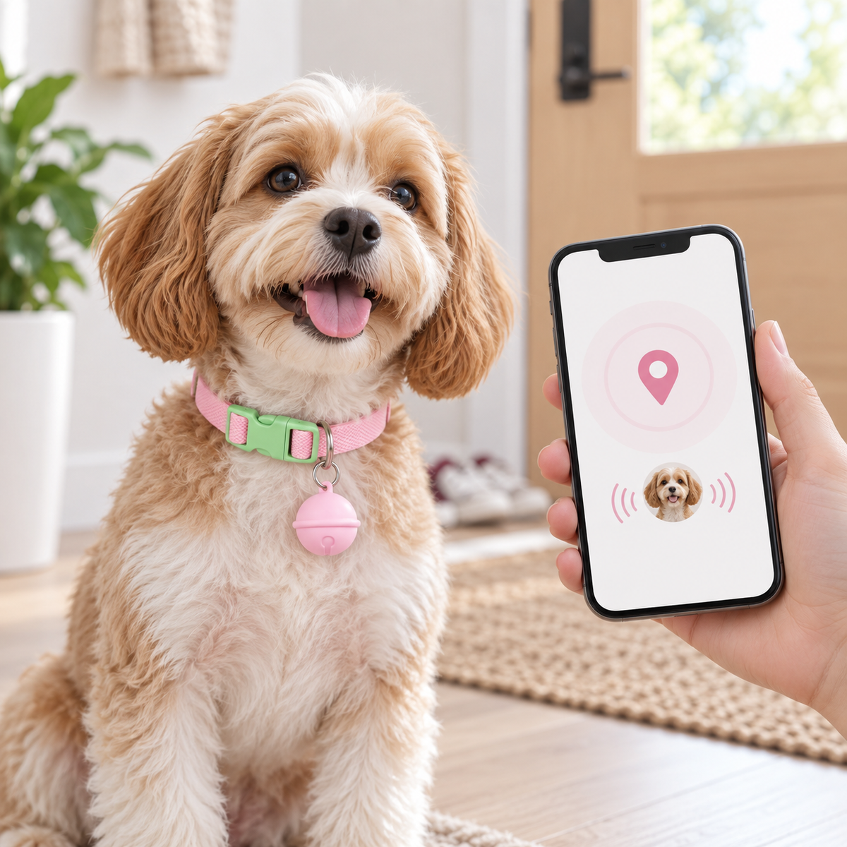 Collier pour animal avec module de localisation